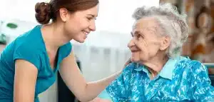 old woman and young woman