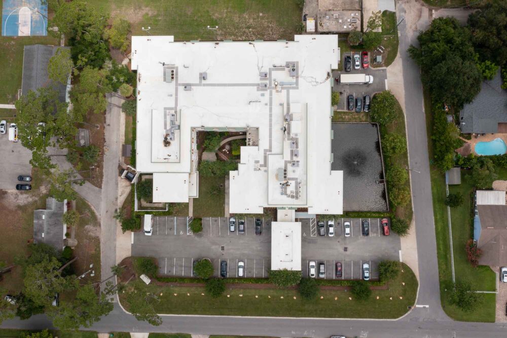 drone shot top