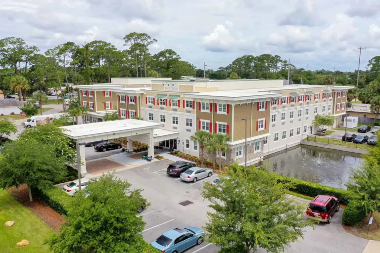 Aerial view of Beach House building